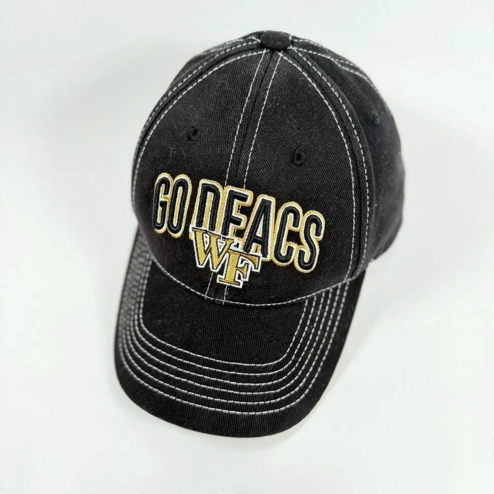 Wake Forest Demon Deacons Hat Captivating Headwear Black Go Deacs‎ Strapback Cap